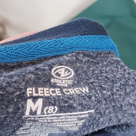 Athletic Works Blue Cove Heather Cotton Poly Crewneck Boys Sweatshirt Size M 8 - Picture 14 of 16